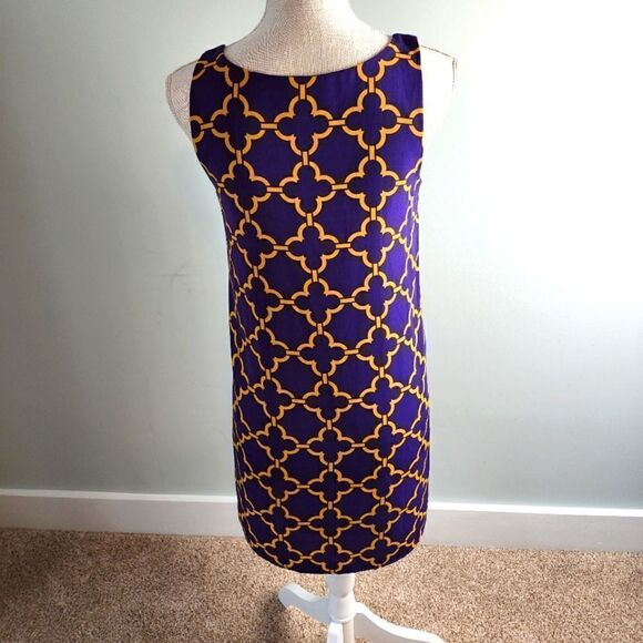 NEWBURY KUSTOM WOMEN'S DRESS LINED PURPLE AND GOLD SIZE SMALL - Picture 4 of 6